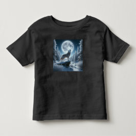 Camiseta De Bebé Lobo Aullador En Invierno