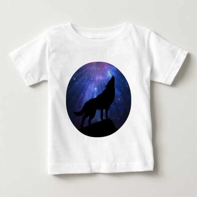 Camiseta De Bebé Lobo Celestial (Anverso)