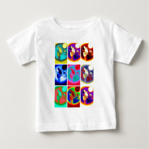 Camiseta De Bebé Lobo de arte pop