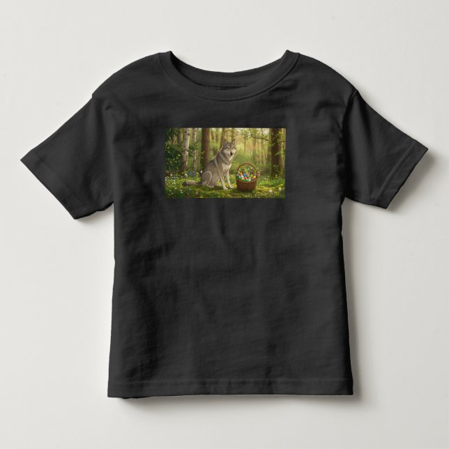 Camiseta De Bebé Lobo de Pascua  (Anverso)