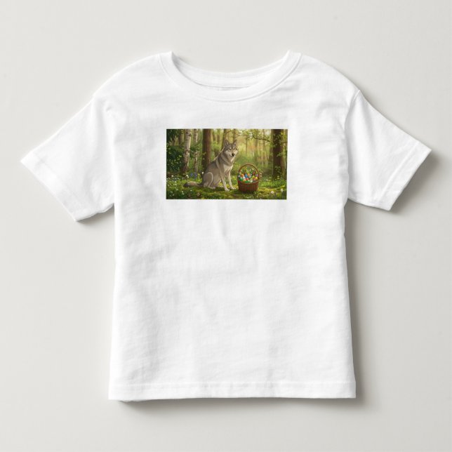 Camiseta De Bebé Lobo de Pascua  (Anverso)