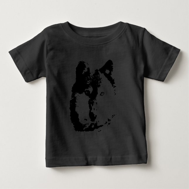 Camiseta De Bebé Lobo del Pop Art (Anverso)