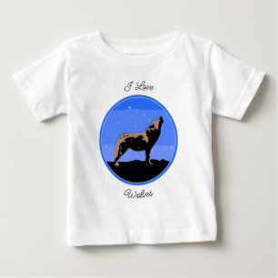 Camiseta De Bebé Lobo en invierno - Arte de vida silvestre original