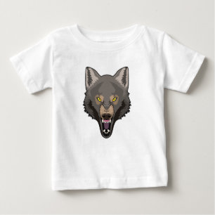 Camiseta De Bebé Lobo enojado