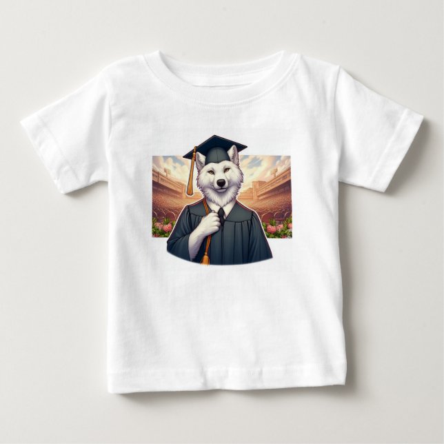 Camiseta De Bebé Lobo Graduado (Anverso)