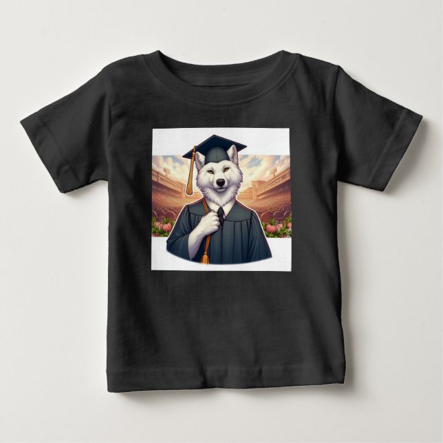 Camiseta De Bebé Lobo Graduado (Anverso)
