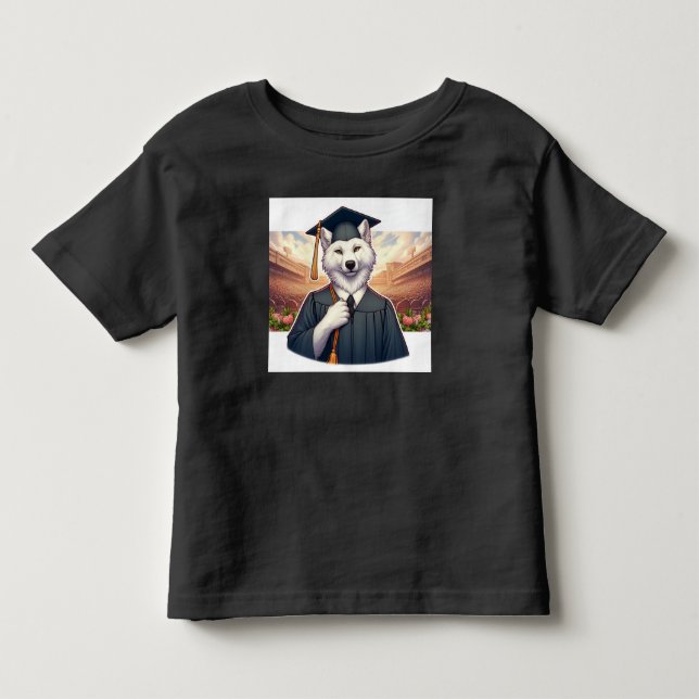 Camiseta De Bebé Lobo Graduado (Anverso)