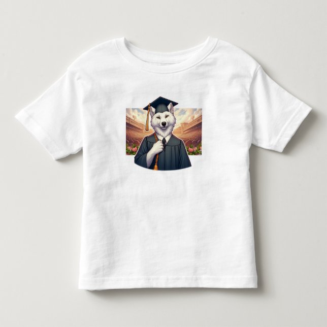 Camiseta De Bebé Lobo Graduado (Anverso)