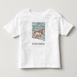 Camiseta De Bebé Lobo gris StandingSouth Dakota