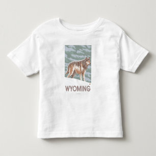 Camiseta De Bebé Lobo gris StandingWyoming