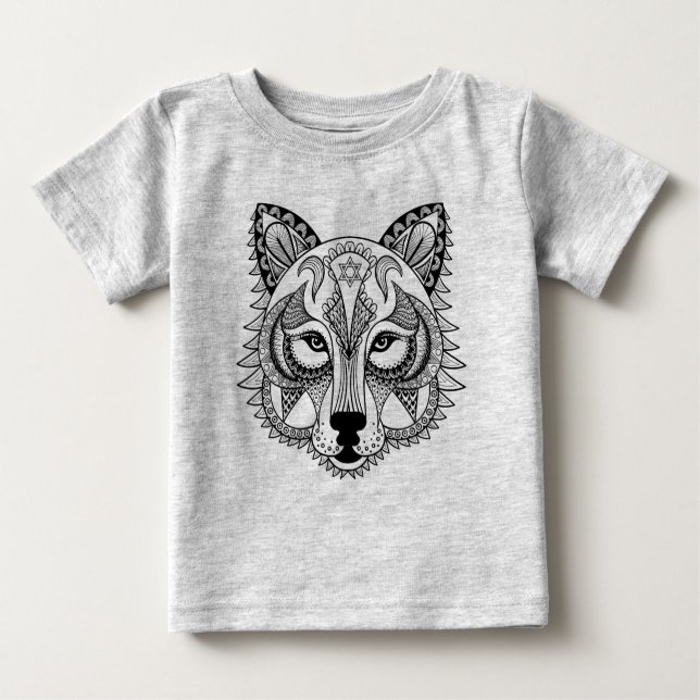 Camiseta De Bebé Lobo inspirado (Anverso)