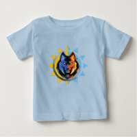 Camiseta de bebé lobo lindo