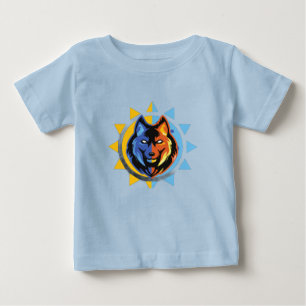 Camiseta de bebé lobo lindo