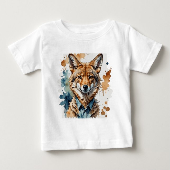 Camiseta De Bebé Lobo lindo (Anverso)