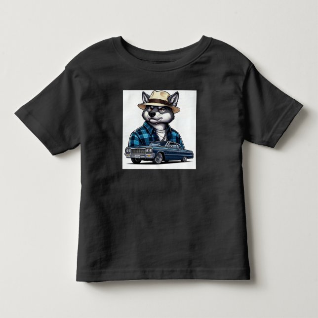 Camiseta De Bebé Lobo Lowrider (Anverso)