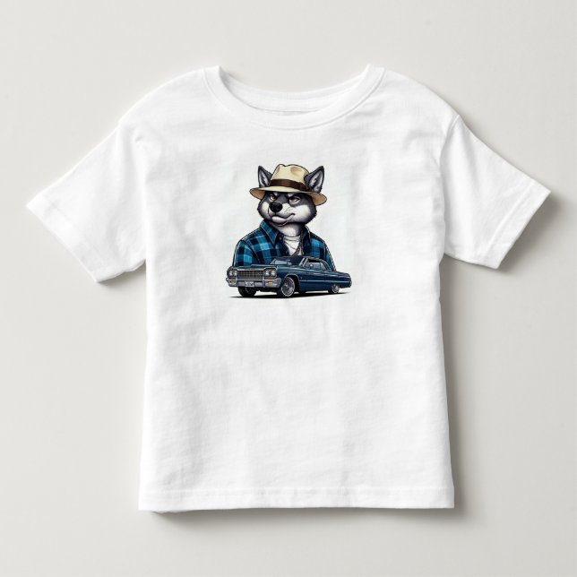 Camiseta De Bebé Lobo Lowrider (Anverso)