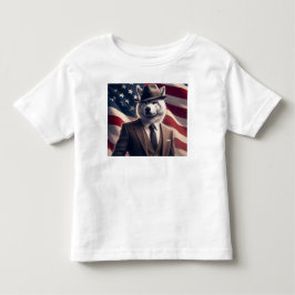 Camiseta De Bebé Lobo Patriótico