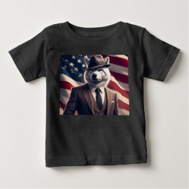 Camiseta De Bebé Lobo Patriótico