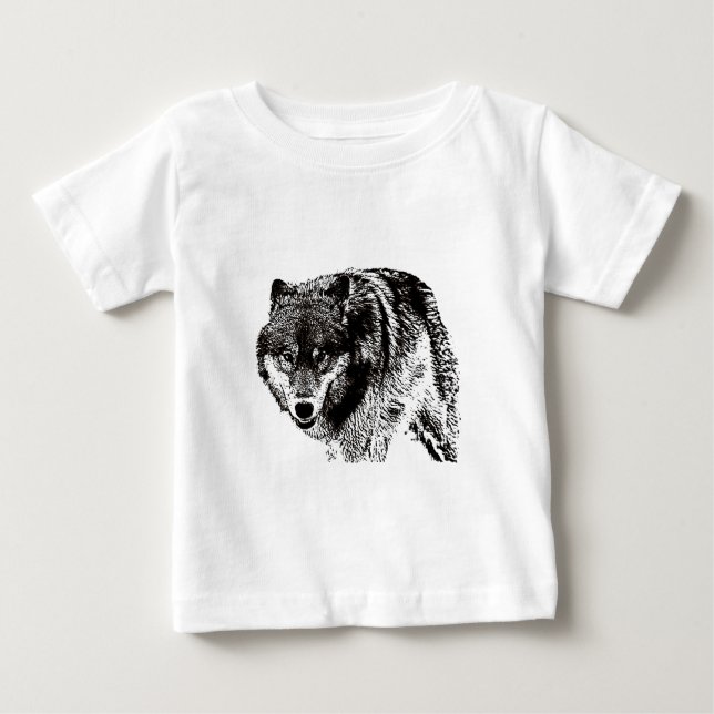 Camiseta De Bebé Lobo Salvaje (Anverso)