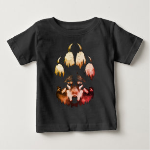Camiseta De Bebé Lobo Solitario. Alma Salvaje