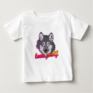 Camiseta De Bebé ¡Lobo solitario, estilo de los años 80!
