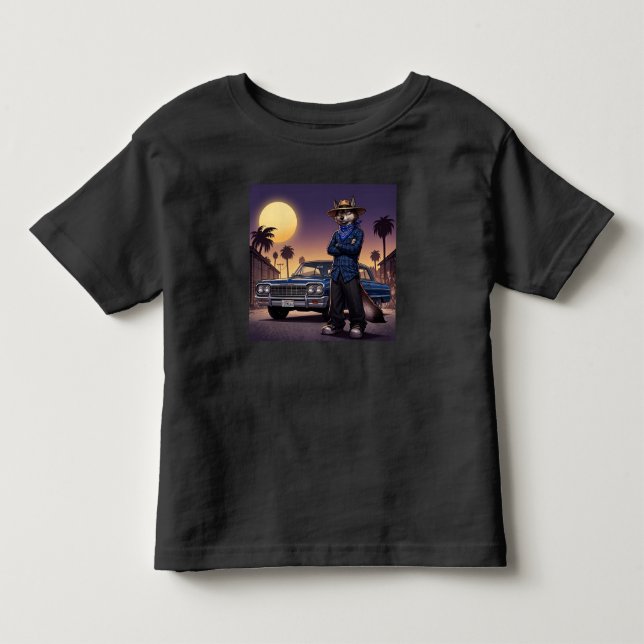 Camiseta De Bebé Lobo Y Lowrider (Anverso)