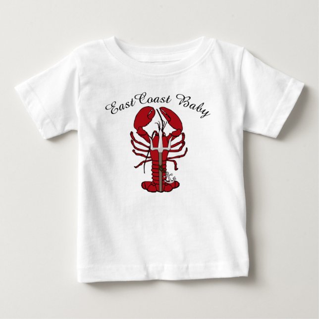 Camiseta De Bebé Lobster bebé de la costa este Nueva Escocia Halifa (Anverso)