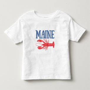 Camiseta De Bebé Lobster de color de agua rojo de color de fondo az