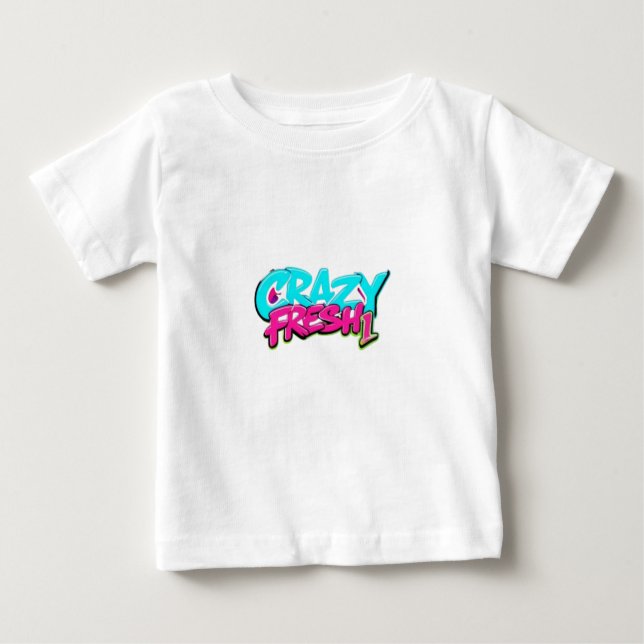 Camiseta de bebé loca de diseño (Anverso)