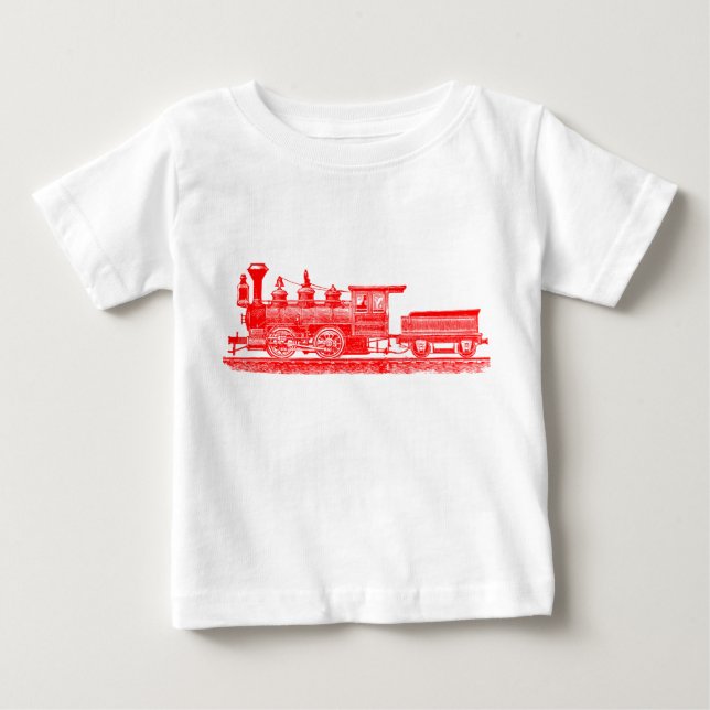 Camiseta De Bebé Locomotora 02 - Rojo (Anverso)