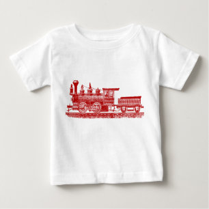 Camiseta De Bebé Locomotora 02 - Rojo Ruby