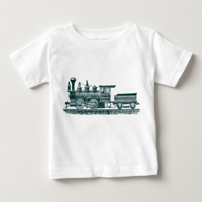 Camiseta De Bebé Locomotora 02 - Verde oscuro (Anverso)
