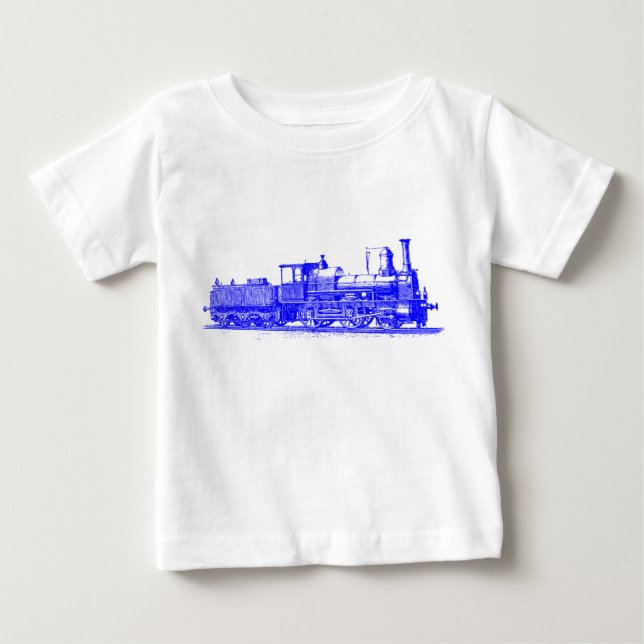 Camiseta De Bebé Locomotora - Azul (Anverso)