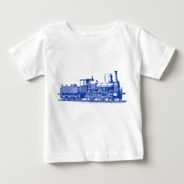 Camiseta De Bebé Locomotora - Azul marino (Anverso)