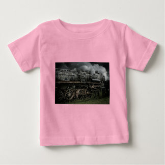 Camiseta De Bebé locomotora máquina de vapor tren vía ferrocarril