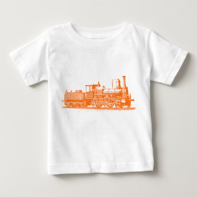 Camiseta De Bebé Locomotora - Naranja (Anverso)