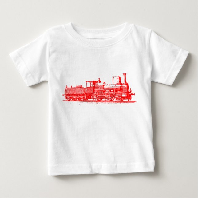 Camiseta De Bebé Locomotora - Rojo (Anverso)