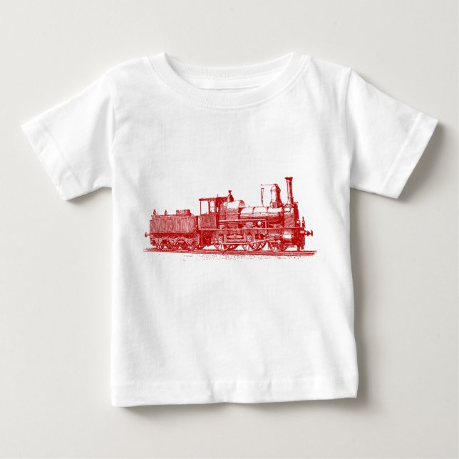 Camiseta De Bebé Locomotora - Rojo Ruby (Anverso)