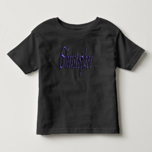 Camiseta De Bebé Logo de Blue Christopher Name,