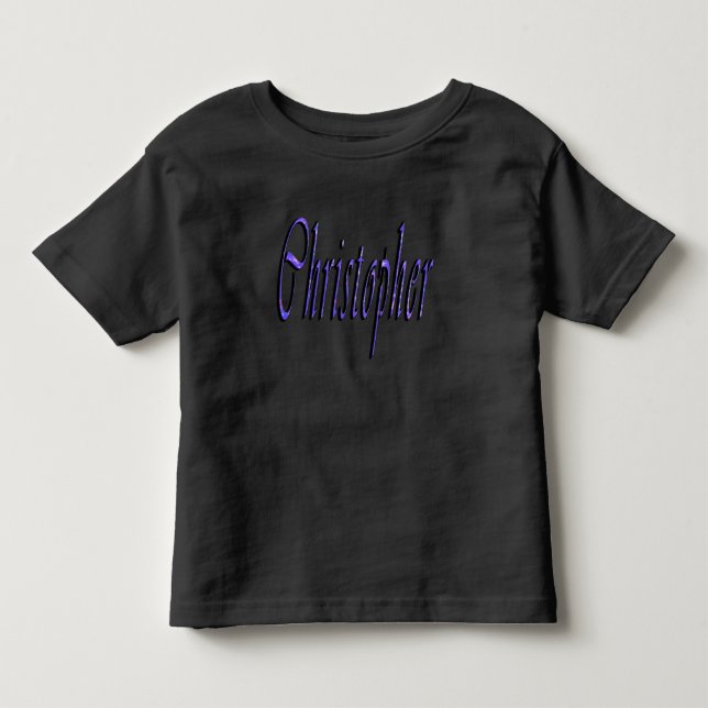 Camiseta De Bebé Logo de Blue Christopher Name, (Anverso)