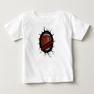 Camiseta De Bebé Logo de fútbol, nombre personalizado de fútbol, re