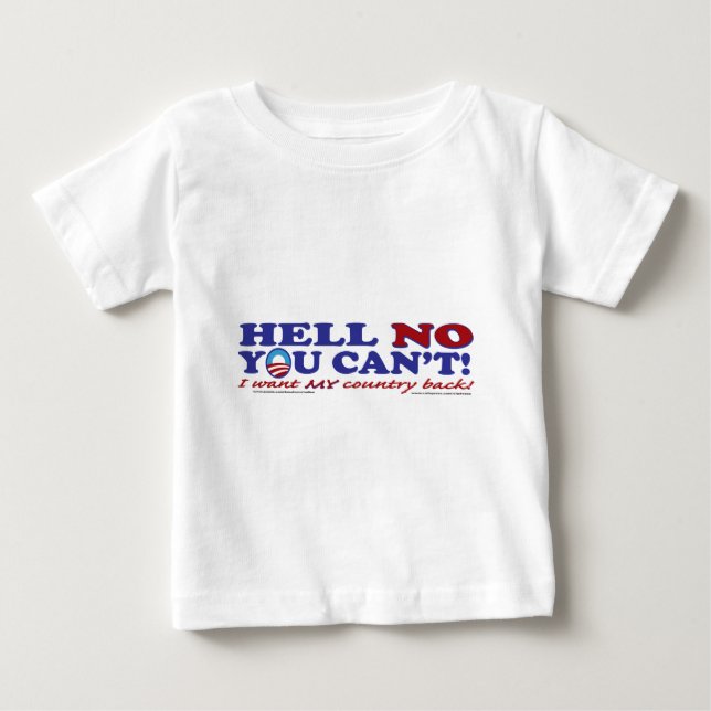Camiseta De Bebé Logo de Hell-No-with-Obama (Anverso)