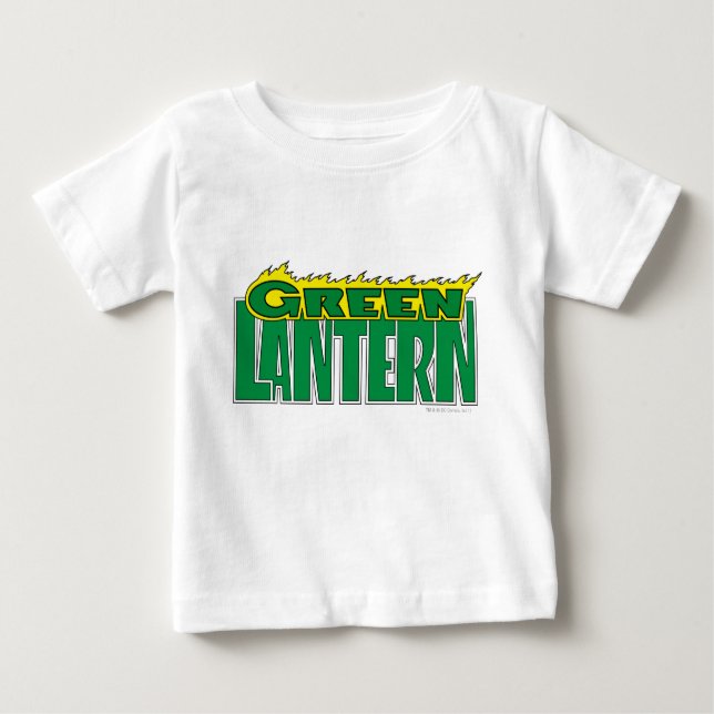 Camiseta De Bebé Logo de la Linterna Verde - Flamas amarillas (Anverso)