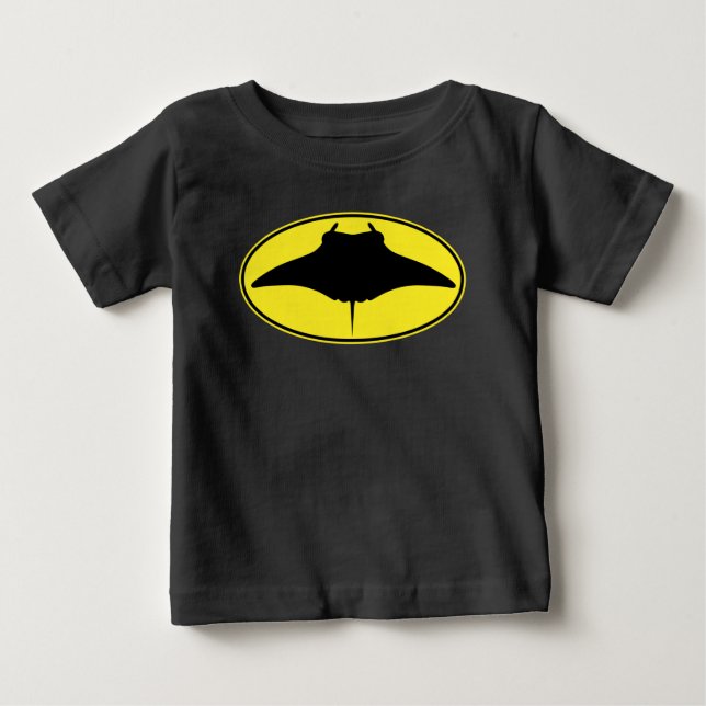 Camiseta De Bebé Logo de Manta Ray Silhouette (Anverso)