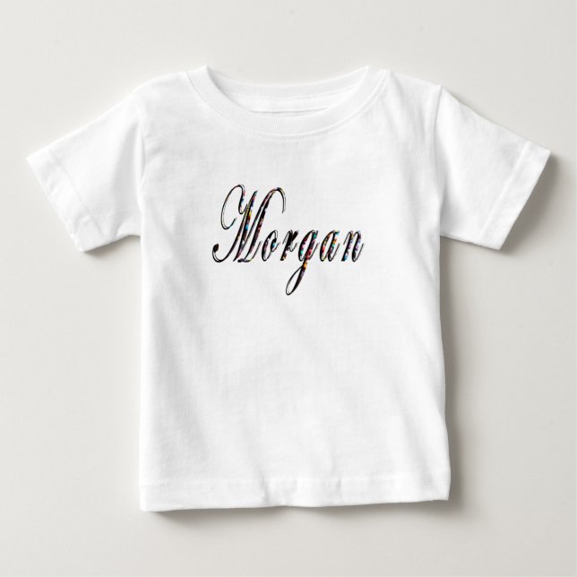 Camiseta De Bebé Logo de Morgan Name, (Anverso)