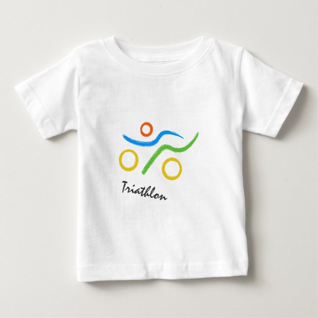 Camiseta De Bebé Logo de Triathlon (Anverso)