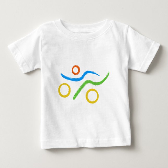 Camiseta De Bebé Logo de Triathlon Freak (Anverso)
