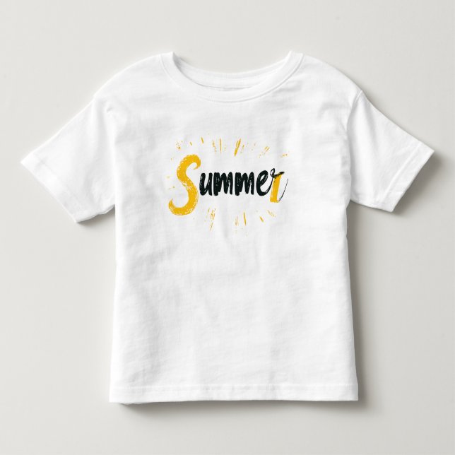 Camiseta De Bebé Logo de verano - Diseño de texto de verano (Anverso)