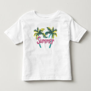 Camiseta De Bebé Logo de verano - Palmeras de verano con vibracione
