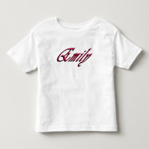 Camiseta De Bebé Logo del nombre de los Chicas Emily,